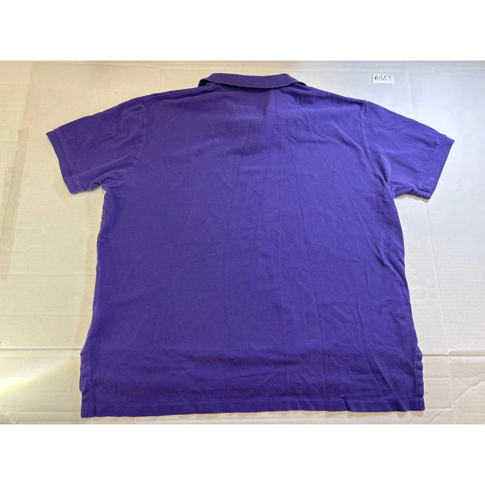 Polo Ralph Lauren Mens XXL Purple Short‎ Sleeve Cotton Pique Polo Shirt